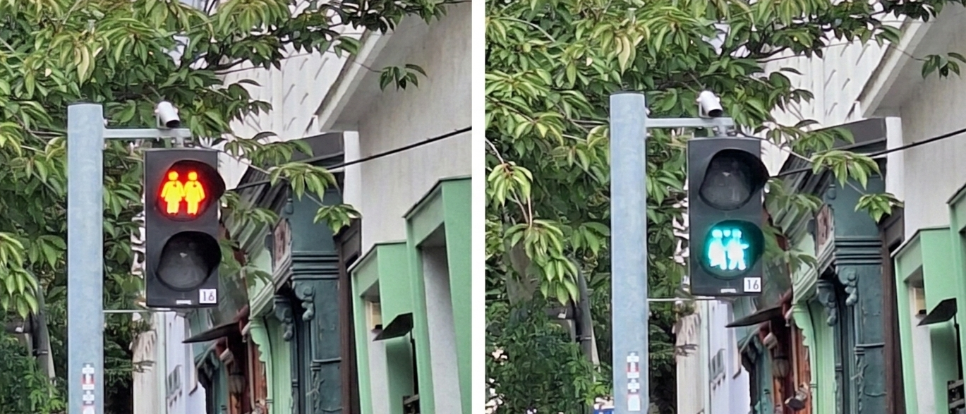 Vienna pedestrian crossing light