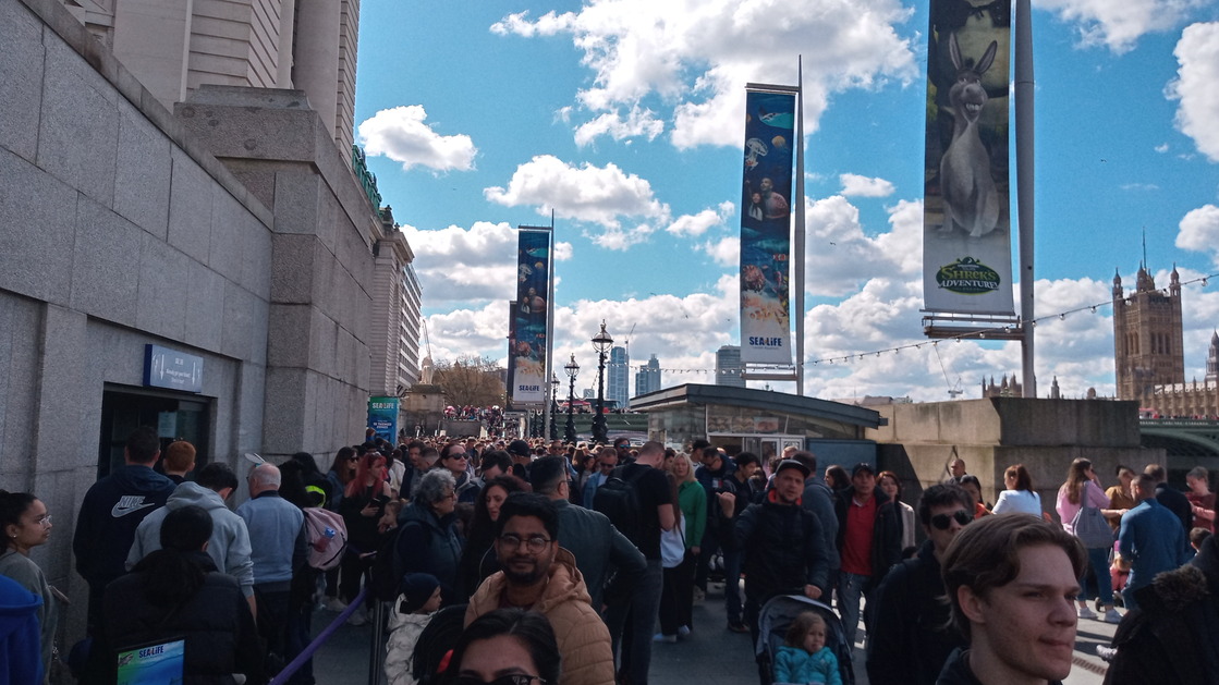 Crowds on Southbank London
