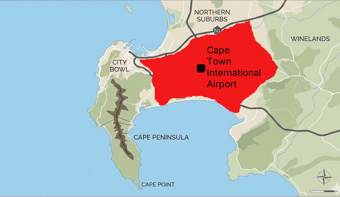 Map of Cape Town danger areas